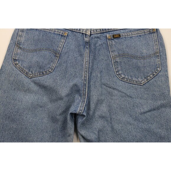 Vtg 90s Lee Mens 32 Faded Relaxed Fit Denim Jean Shorts Jorts Blue Cotton USA - Picture 9 of 10